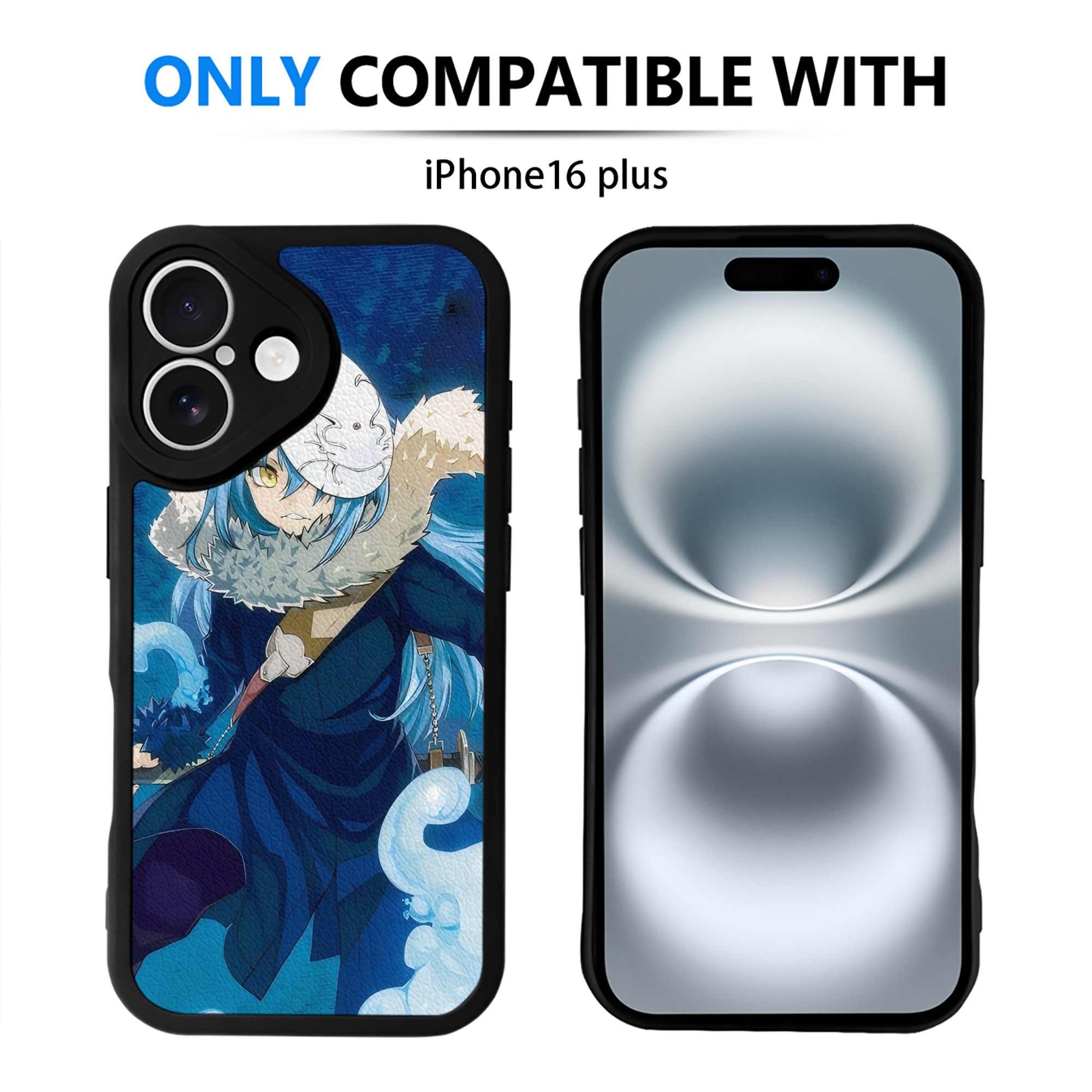 （画像用） 転スラ Regarding Reincarnated to Slime 【iPhone 16シリーズ対応】シリコンスマホケース（レザー調） 材質：シリコン